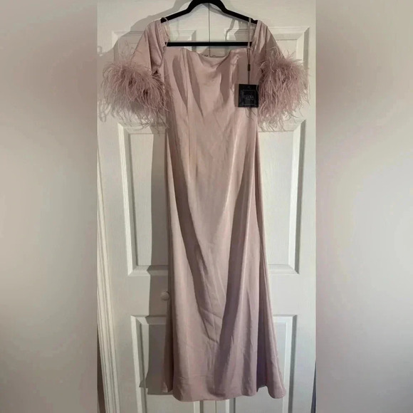 Ieena by Mac Duggal 11441 - Fringed Sheath Evening Gown NWT - Picture 4 of 7